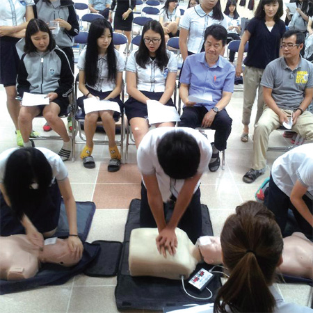 경남간호고등학교 수업 모습