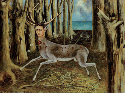 칼로, ‘상처 난 사슴’, 1946, 캔버스에 유채, 173.5×173cm, 멕시코시티 현대미술관