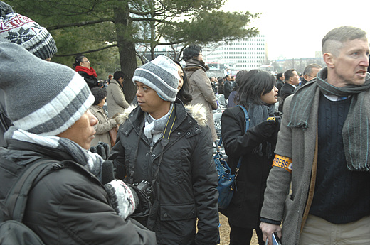 이날 취임식에는 세계 각국에서 온 수십명의 외신 취재단이 몰려, 박근혜 대통령 취임식에 대한 세계 각국의 관심을 드러냈다.