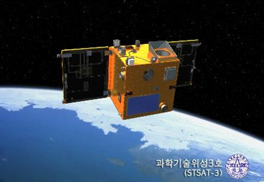 우주에서의 과학기술위성 3호 상상도.(사진=미래창조과학부0