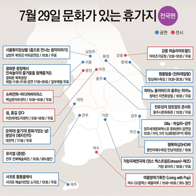 한 여름 더위 7월 문화가 있는 날에 문화 피서가는 건 어떨까요?