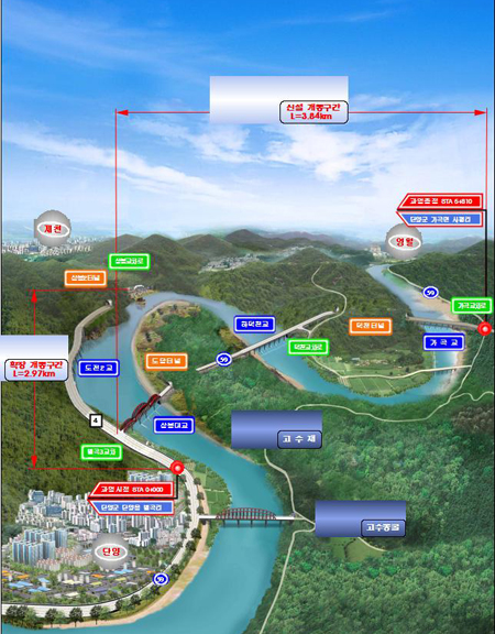 충북 단양군 국도59호선 노선도