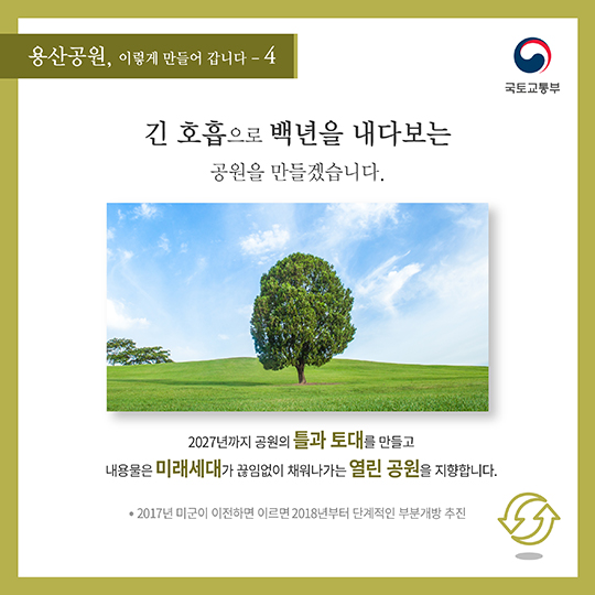 용산공원, 100년 내다보고 만든다