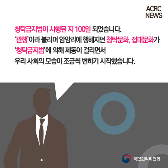 청탁금지법 시행 100일, 달라진 우리의 일상?!