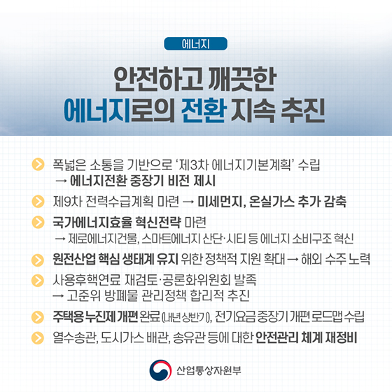 2019년 산업통상자원부 업무 계획