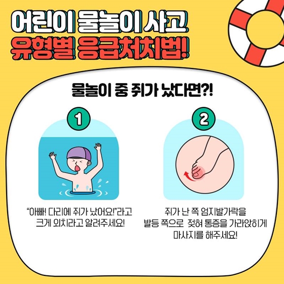 안전한 물놀이를 위한 아빠의 응급처치법