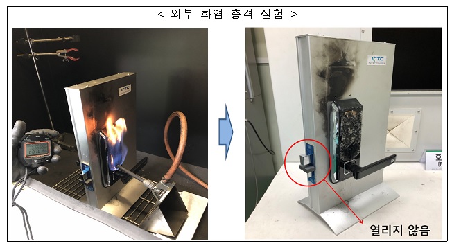 외부 화염 충격 실험