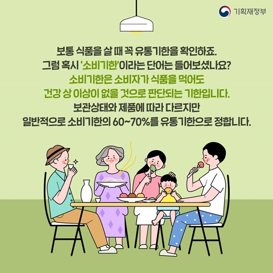 유통기한 지난 식품 버리기 전, ‘소비기한’ 확인하세요