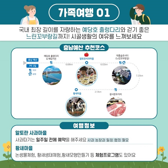 국민이 직접 추천한 테마가 있는 농촌여행