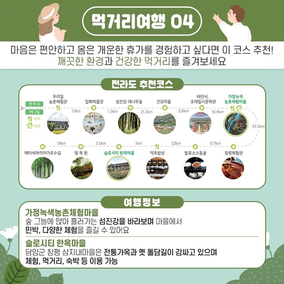 국민이 직접 추천한 테마가 있는 농촌여행