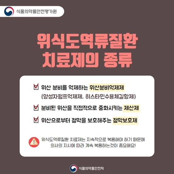 위식도역류질환치료제 알아보기