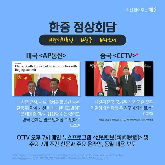 키워드로 보는 문재인 대통령 중국 방문 정상외교