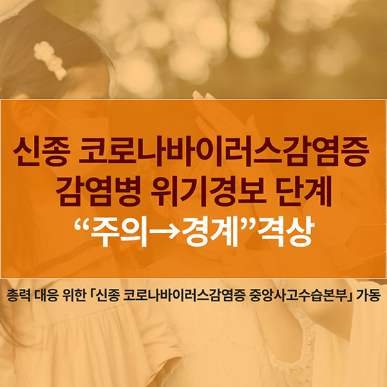 신종 코로나바이러스감염증 감염병 위기경보 단계 격상