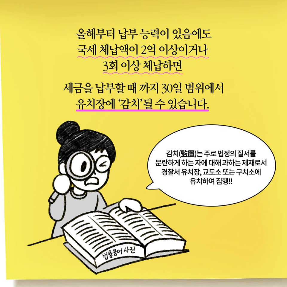 [딱풀이] 고액·상습체납자 감치란?