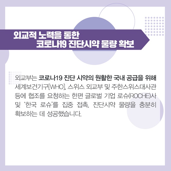 코로나19 진단시약 물량 확보