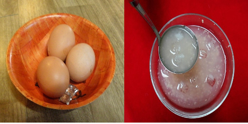   ԰Ÿ, ް (Jjimjilbang and foodstuffs: boiled eggs and Sikhye)   