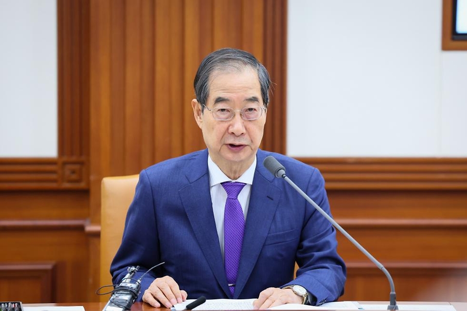 한덕수 국무총리가 30일 서울 종로구 정부서울청사에서 열린 ‘제40회 국정현안관계장관회의’에서 발언하고 있다.