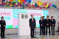 한덕수 국무총리가 8일 서울 영등포구 KBS에서 열린 ‘저출생위기대응방송단’ 현판식에서 축사를 하고 있다.