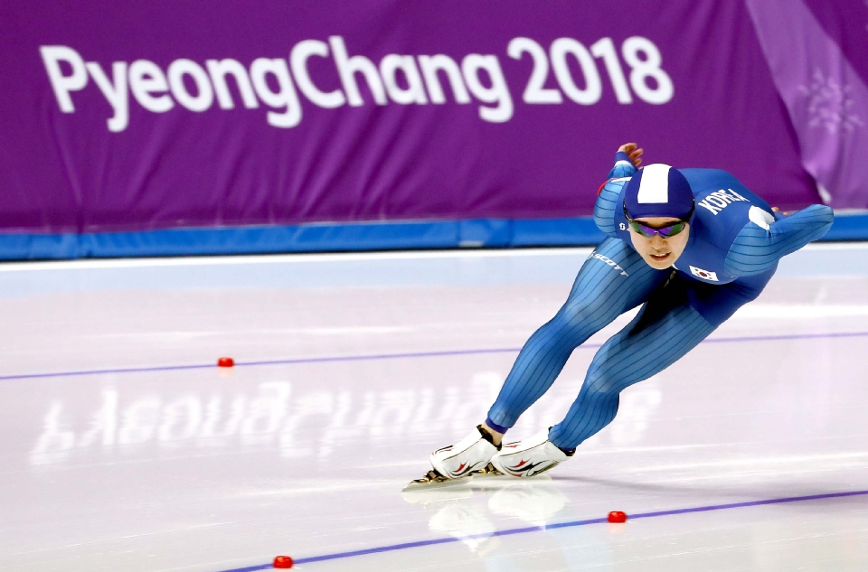 스피드스케이팅 남자 1,000m 경기, 김태윤 선수 동메달(사진출처 : 대한체육회)