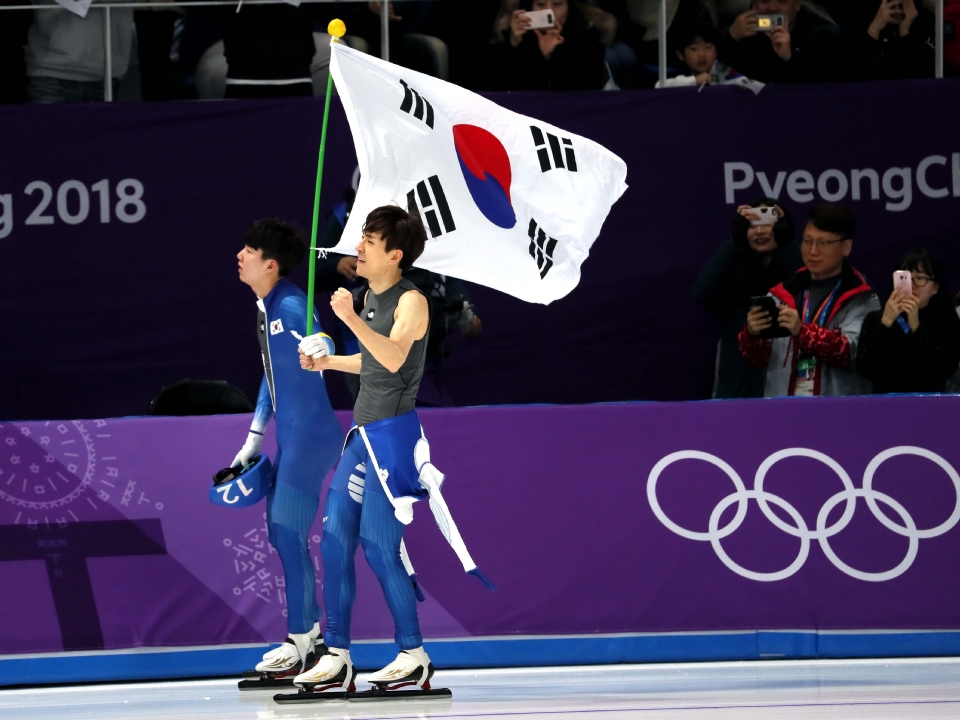 스피드스케이팅 남자 매스스타트 결승 경기, 이승훈 선수 금메달(사진출처 : 대한체육회)