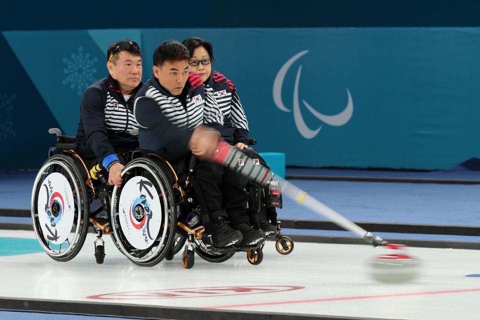 2018 평창동계패럴림픽 휠체어컬링 대한민국 대 노르웨이 4강전 경기