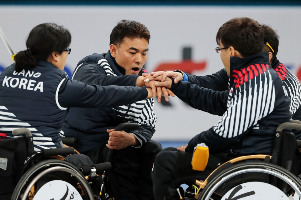 2018 평창동계패럴림픽 휠체어컬링 대한민국 대 노르웨이 4강전 경기