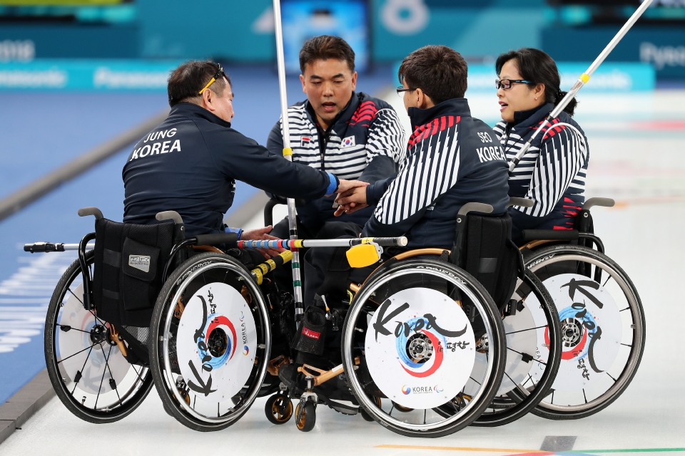 2018 평창동계패럴림픽 휠체어컬링 대한민국 대 노르웨이 4강전 경기