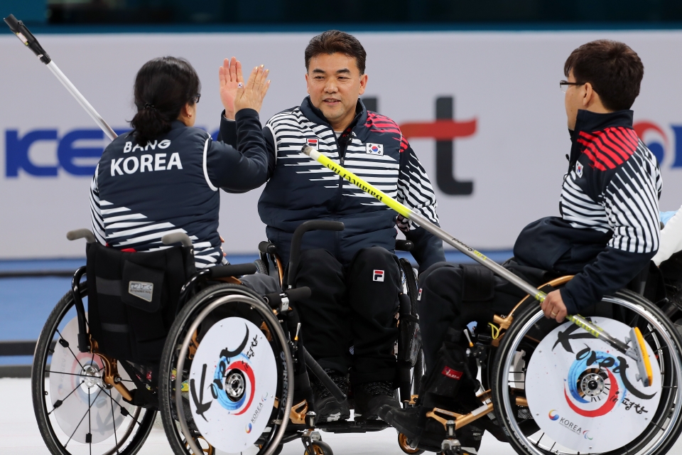 2018 평창동계패럴림픽 휠체어컬링 대한민국 대 노르웨이 4강전 경기