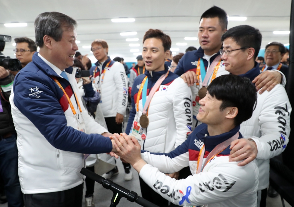 19일 강원도 평창선수촌에서 2018 평창 동계패럴림픽 대한민국 선수단 해단식이 열렸다.