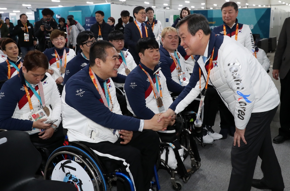 19일 강원도 평창선수촌에서 2018 평창 동계패럴림픽 대한민국 선수단 해단식이 열렸다.