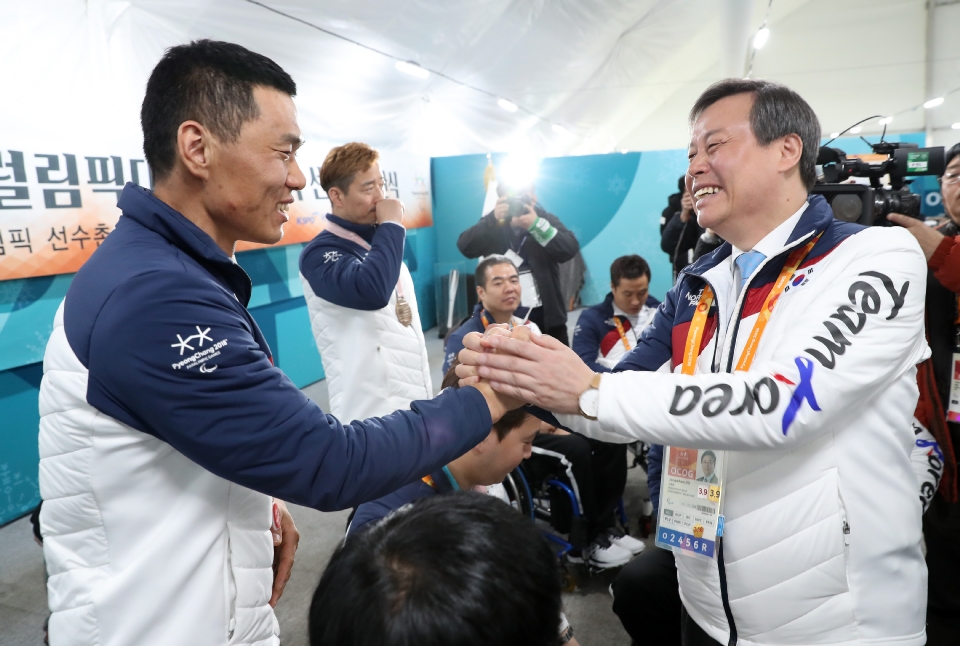 19일 강원도 평창선수촌에서 2018 평창 동계패럴림픽 대한민국 선수단 해단식이 열렸다.