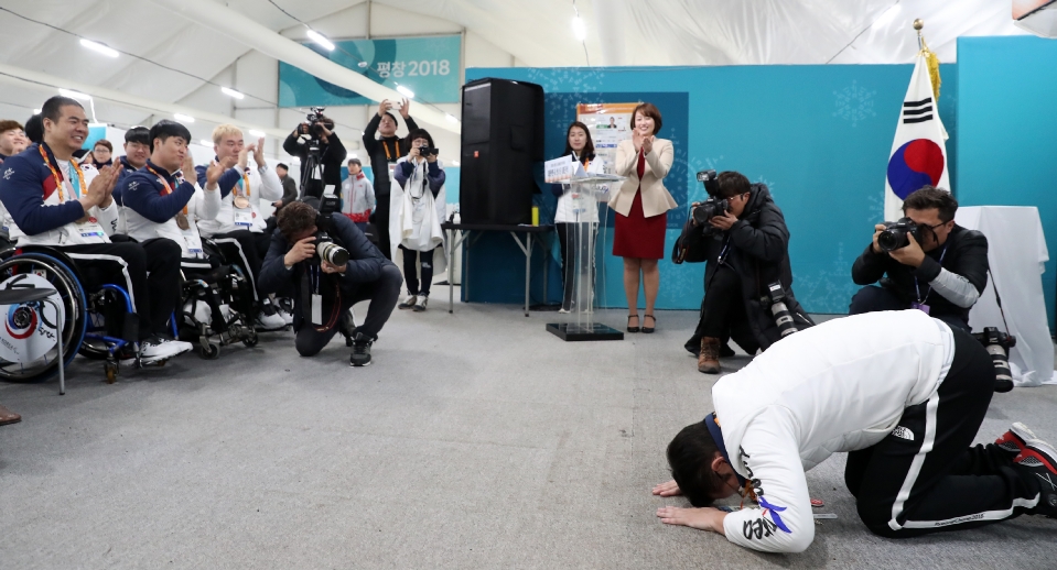 19일 강원도 평창선수촌에서 2018 평창 동계패럴림픽 대한민국 선수단 해단식이 열렸다.