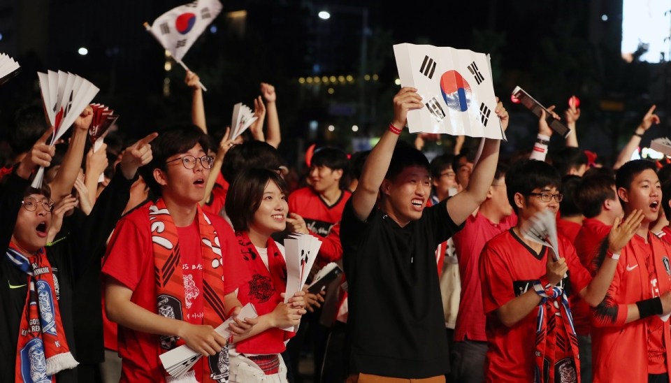 2018 러시아 월드컵, 한국-스웨덴 경기 응원