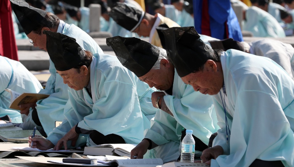 창덕궁서 조선시대 과거제 재현행사.