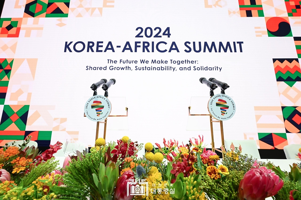 3일 서울 중구 신라호텔에서 열린 ‘2024 한-아프리카 정상회의’ 환영 만찬장 모습이다.