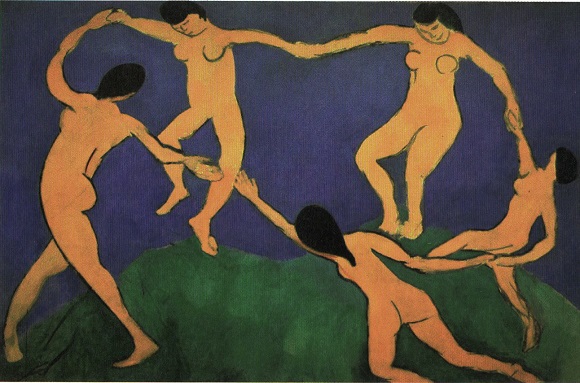 마티스 <춤Ⅰ>,1909, 250.7×390.1cm, 캔버스에 유채, 뉴욕현대미술관 