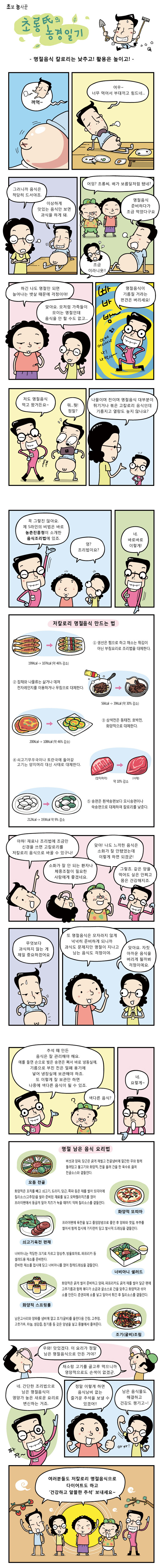 [초롱씨의 농경일기] 명절음식 칼로리는 낮추고! 활용은 높이고!