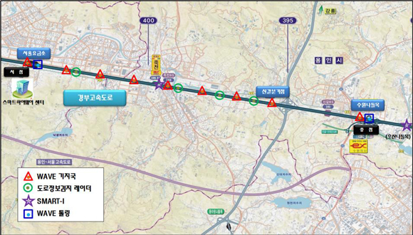 스마트하이웨이 시범도로 구축도