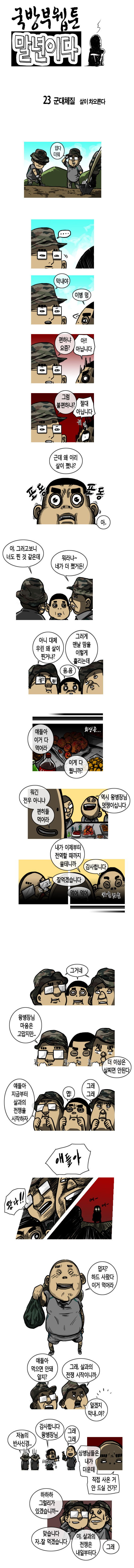 [말년이다] 23화 군대체질(살이 차오른다)