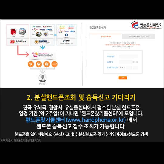 스마트폰을 찾기 위한 휴대폰 분실·습득 대처 방법