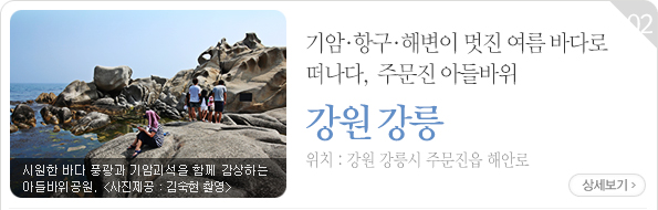 기암·항구·해변이 멋진 여름 바다로 떠나다, 주문진 아들바위 - 강원 강릉