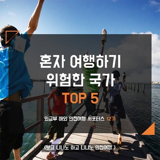 혼자 여행하기 위험한 국가 TOP 5