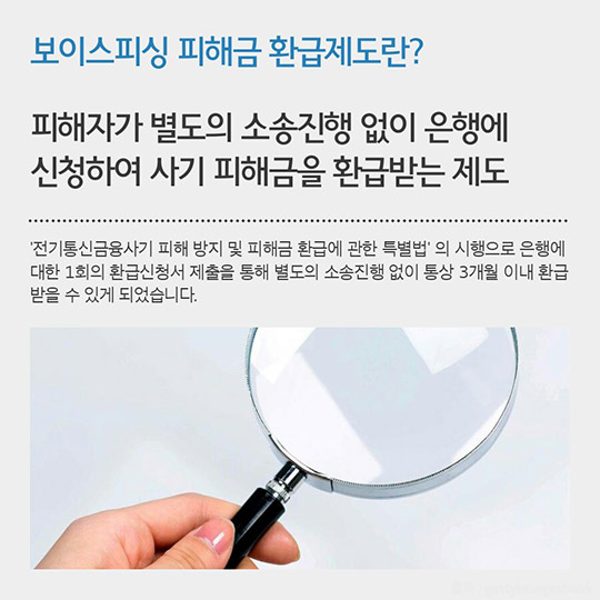 보이스피싱 피해자를 위한 피해금 환급 제도