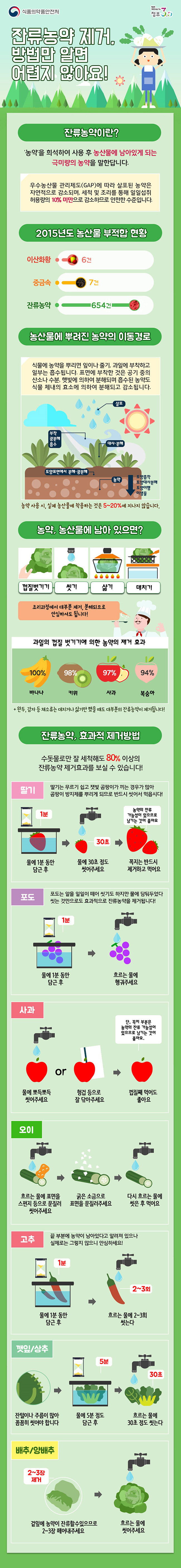 잔류농약 제거, 방법만 알면 어렵지 않아요! 하단내용 참조