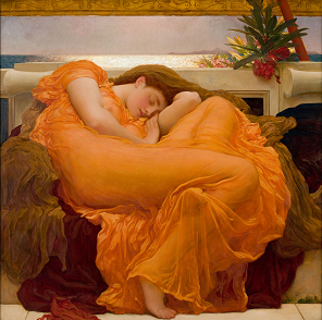 레이톤 <Flaming June>, 1895년, 캔버스에 유채,  120×120cm