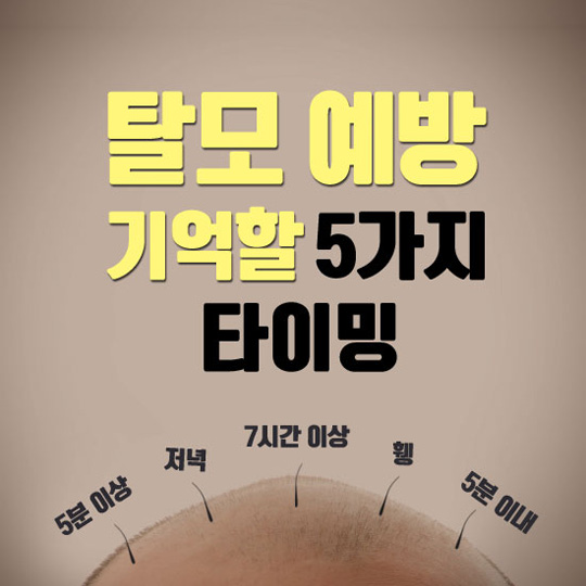 탈모 예방을 위해 기억할 5가지 타이밍 