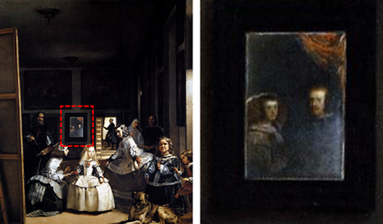 벨라스케스<시녀들Las Meninas or The Family of Philip IV>1656-57, 캔버스에 유채, 318×276 cm/ 부분 확대