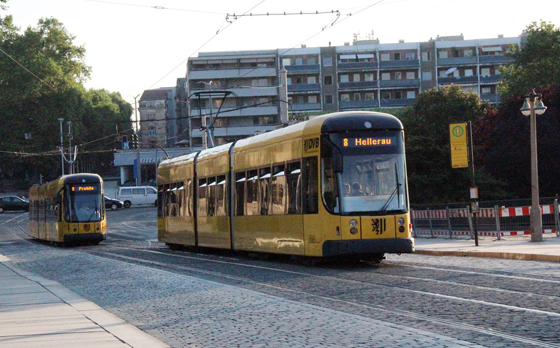 독일 드레스덴시에서 운행 중인 노면전차(TRAM) 모습. (사진=저작권자(c) 연합뉴스, 무단 전재-재배포 금지)