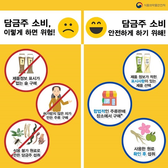 약주 로 알고 마신 "담금주" ! 독주 가 될 수 있습니다! 