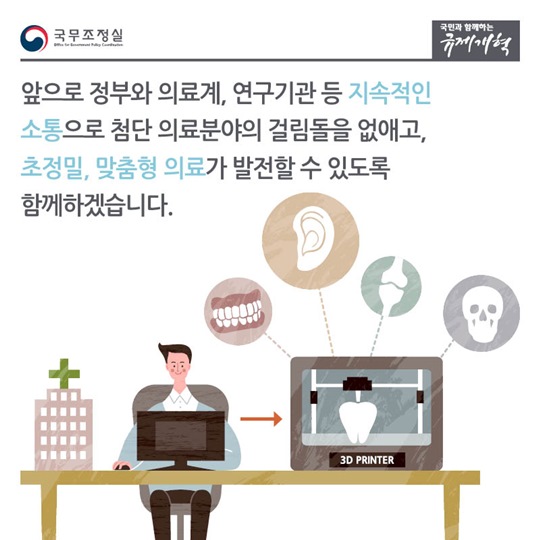 3D 프린팅 의료기기 규제 완화로 의료산업 활성화